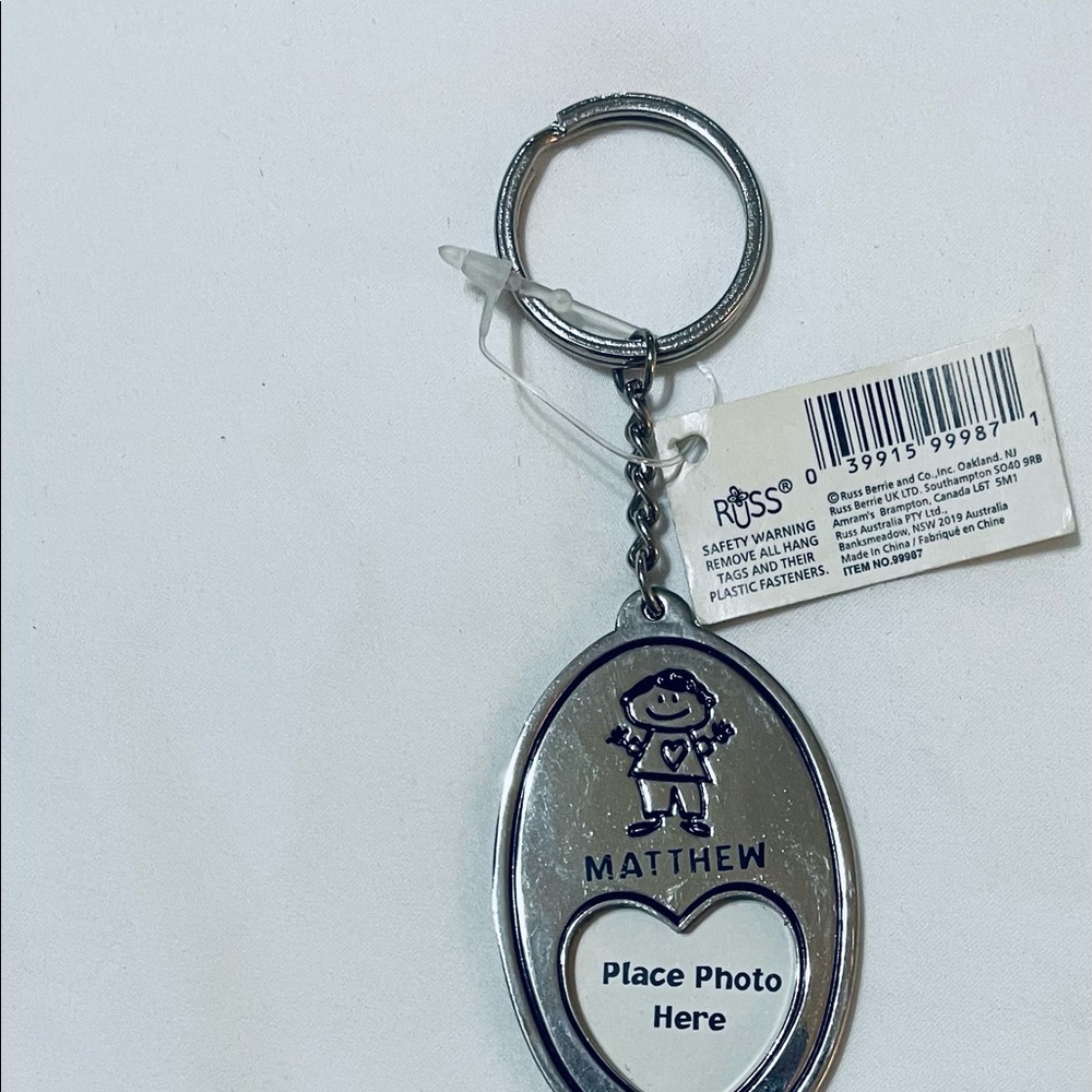 Picture Keychain with name on it MATTHEW